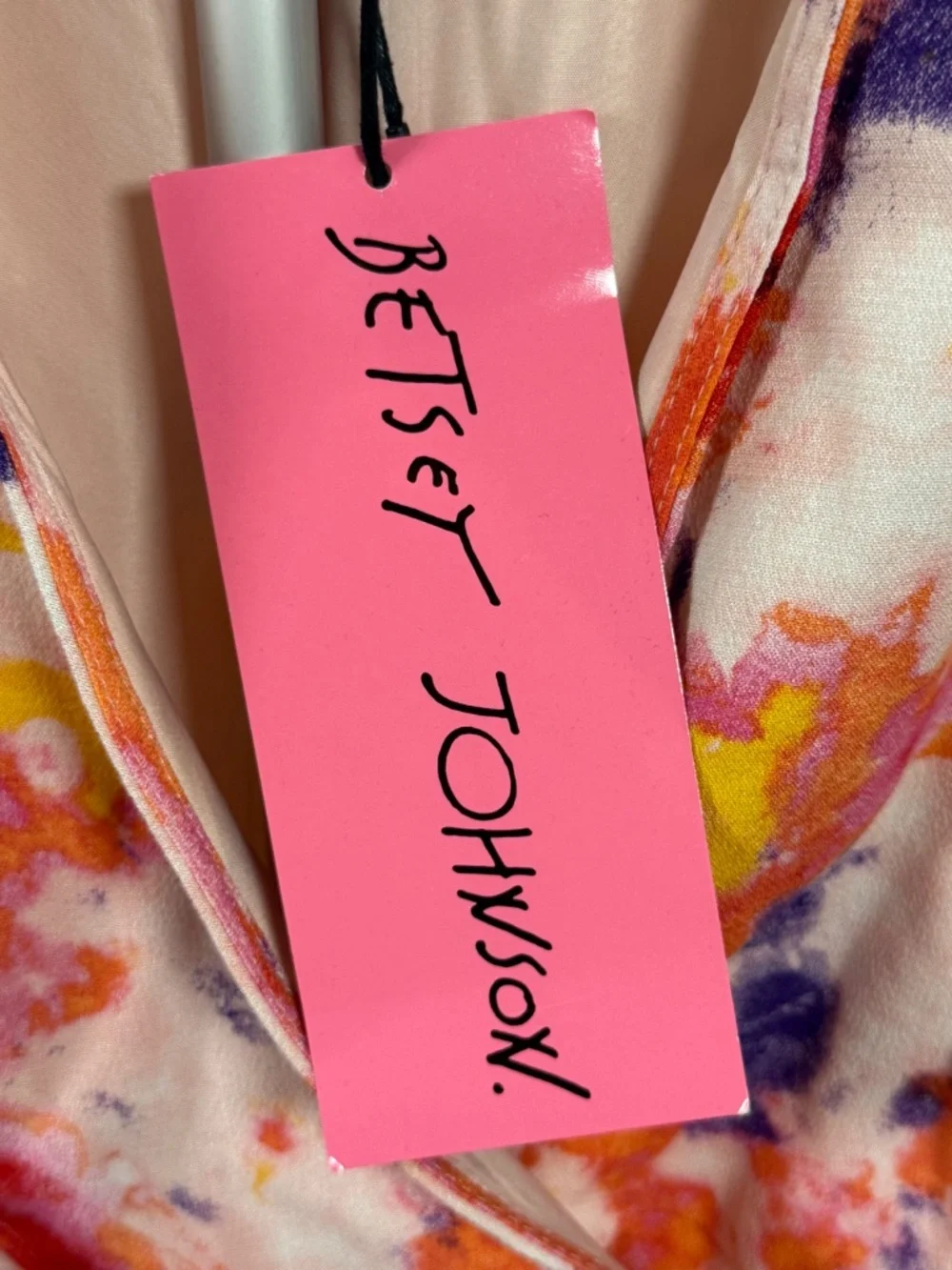 Betsey Johnson NWT Pink Yarrow Floral Wrap Mini Dress Size 0